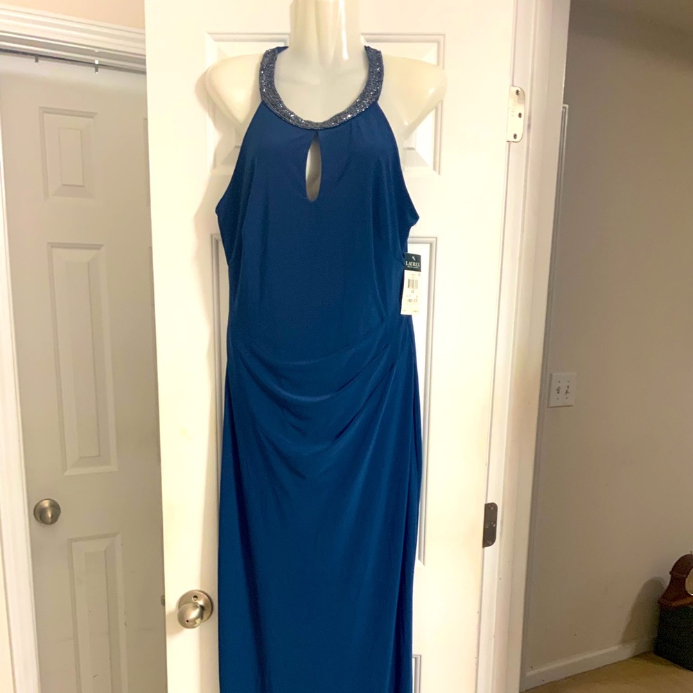 BRAND NEW LAUREN RALPH LUXE BRYL EVENING DRESS. SIZE- 12